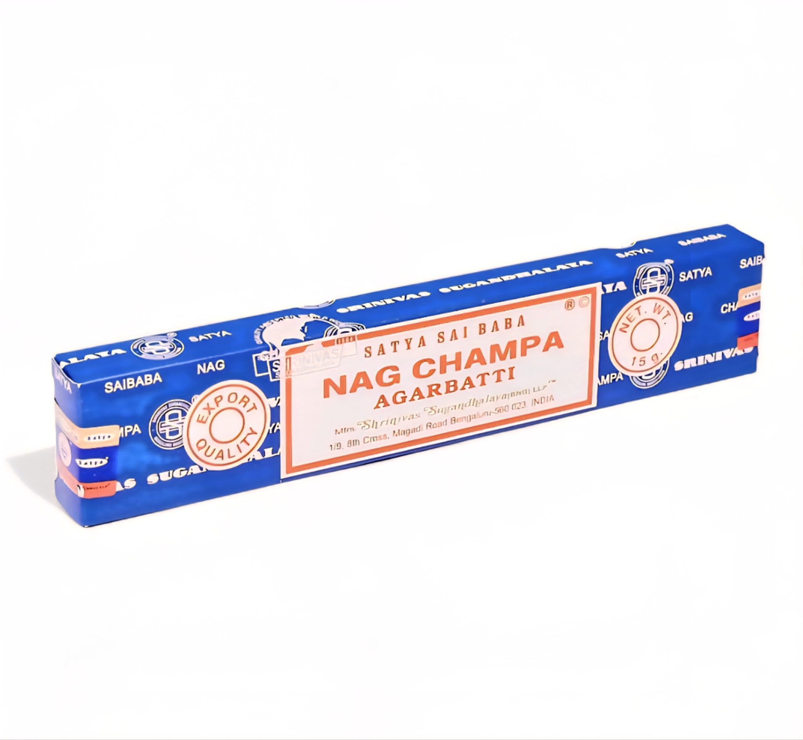 Nag Champa Agarbatti røkelse (Sai Baba) - 15 g fra Satya
