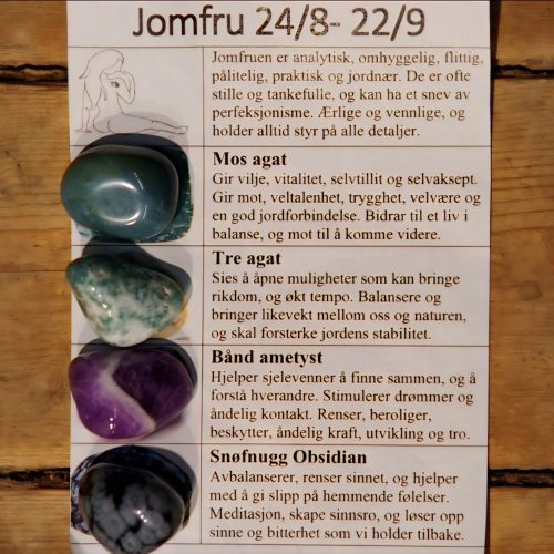 Jomfru 24/8 - 22/9 Stjernetegn Krystallsett