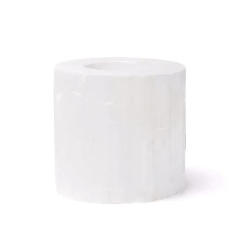 Alternative view of Selenitt rund telysholder - medium - 7 x 7 cm.