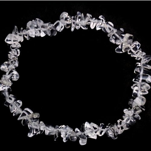 Armbånd med klar bergkrystall schips