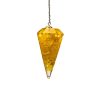 Orgonittpendel Citrin - fasettert