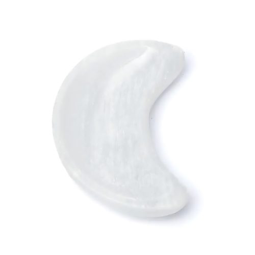 Selenitt måneformet skål - 13 x 6 x 3 cm