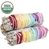 White Sage Smudge Stick – 7 Chakra Rose Floral (10 cm)
