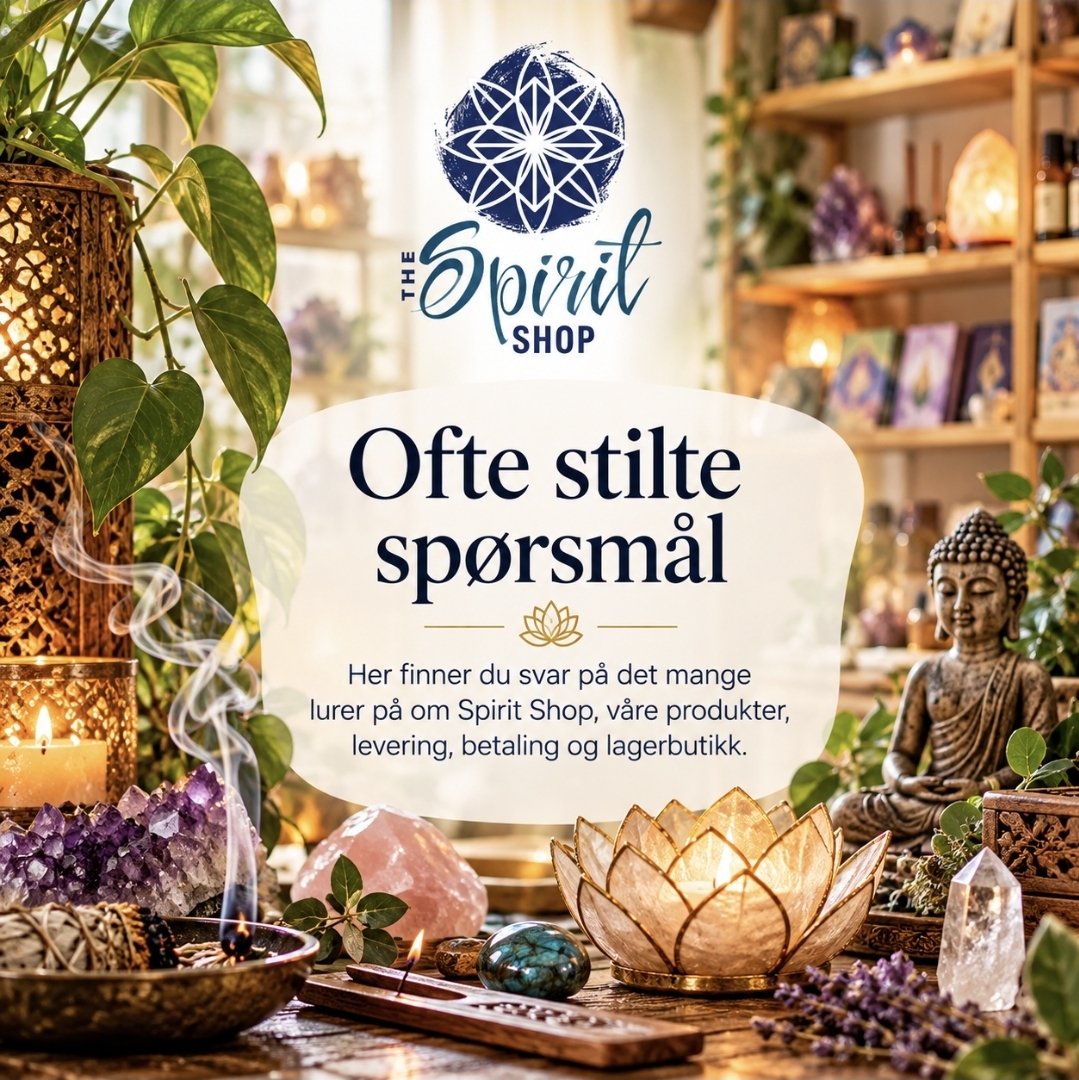 Ofte stilte spørsmål hos Spirit Shop – krystaller, røkelse og lotuslys